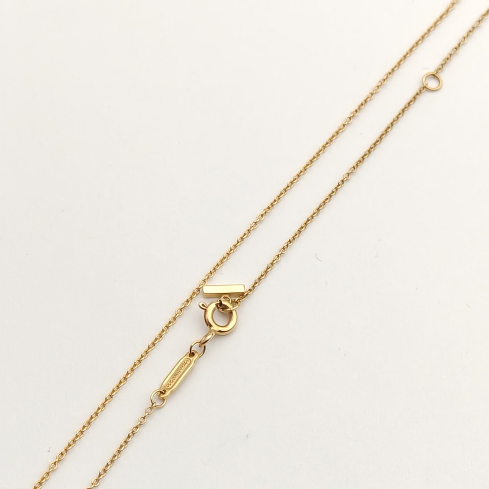 TIFFANY&CO Tiffany T Smile Necklace Small 18K Rose Gold-Hana Vintage