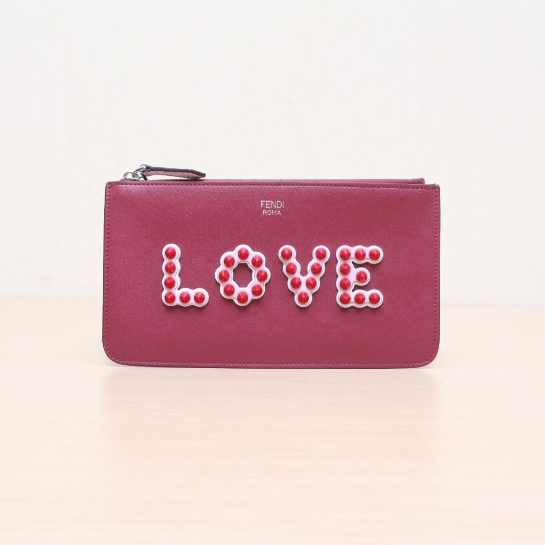 FENDI Fuchsia Valentine's Day love wallet