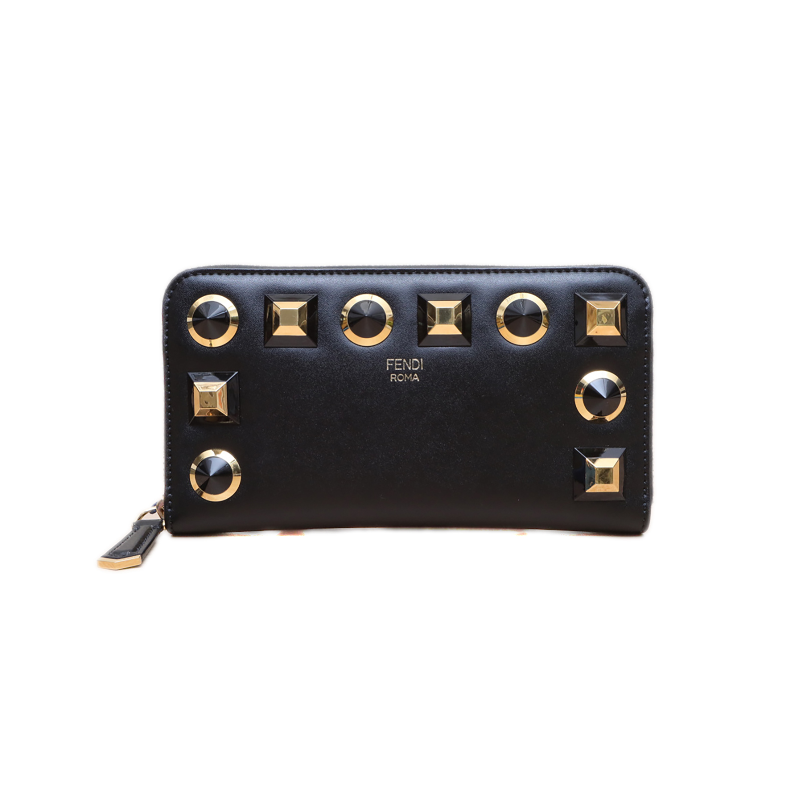 FENDI Black Studded Wallet