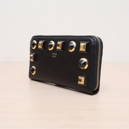 FENDI Black Studded Wallet