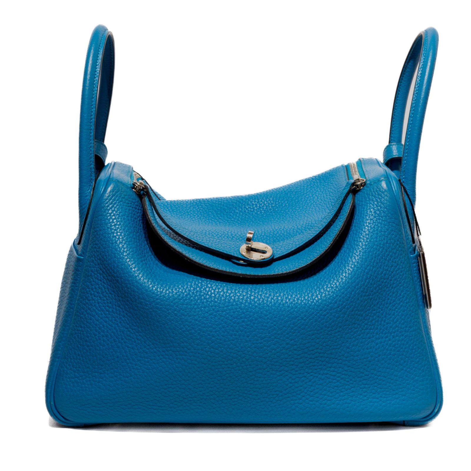 *HERMES HERMES LINDY30 Blue Sliver Hardware-Hana Vintage