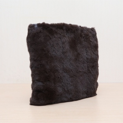 *CHANEL Brown  1999 Black Hardware Vintage Rabbit Fur and Tortoise Shell Medium Crossbody Bag 30*30-Hana Vintage