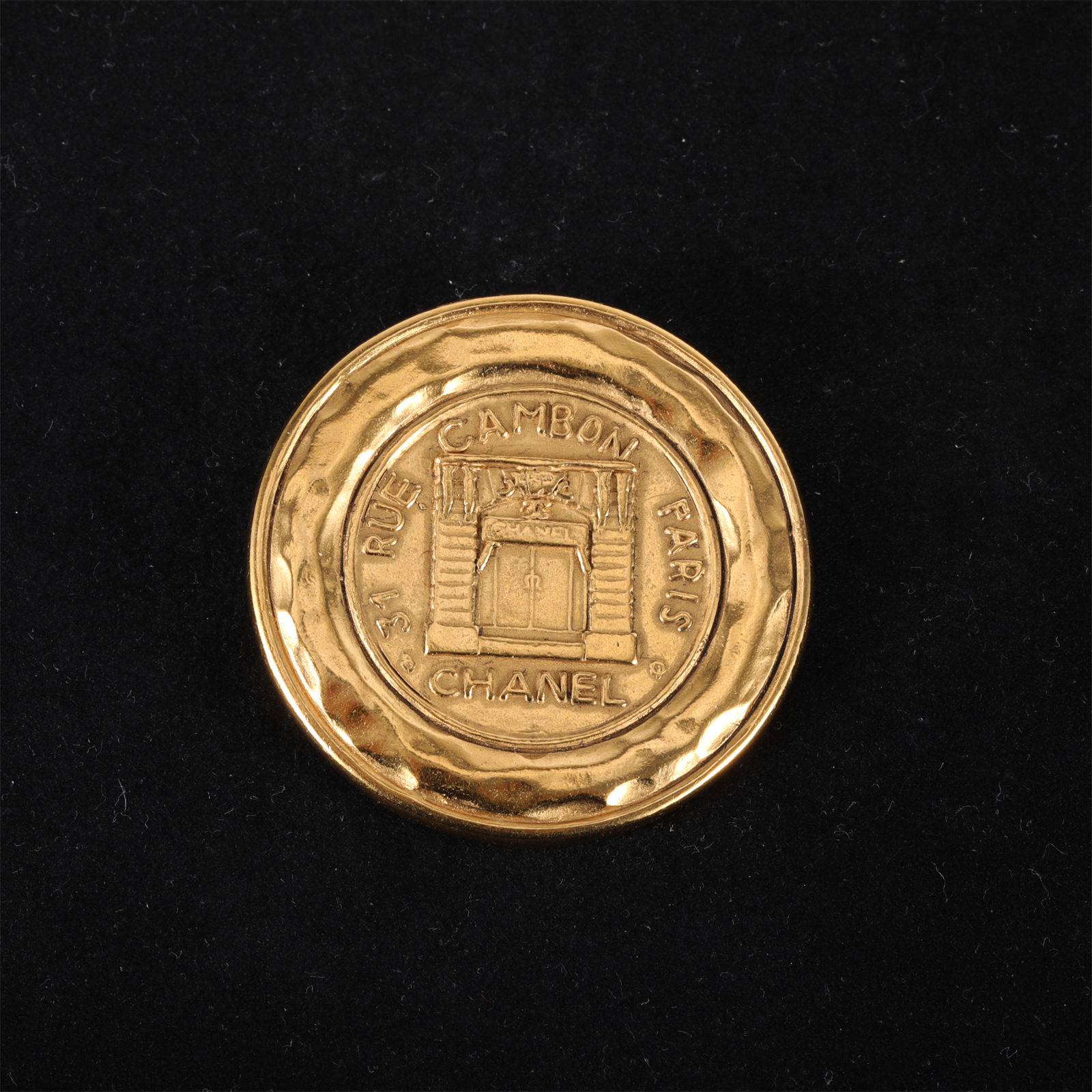 CHANEL Vintage Cambon Brooch 5*5cm Alloy-Hana Vintage
