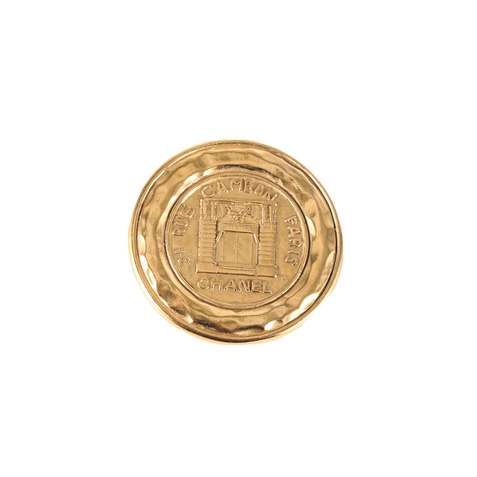 CHANEL Vintage Cambon Brooch 5*5cm Alloy-Hana Vintage