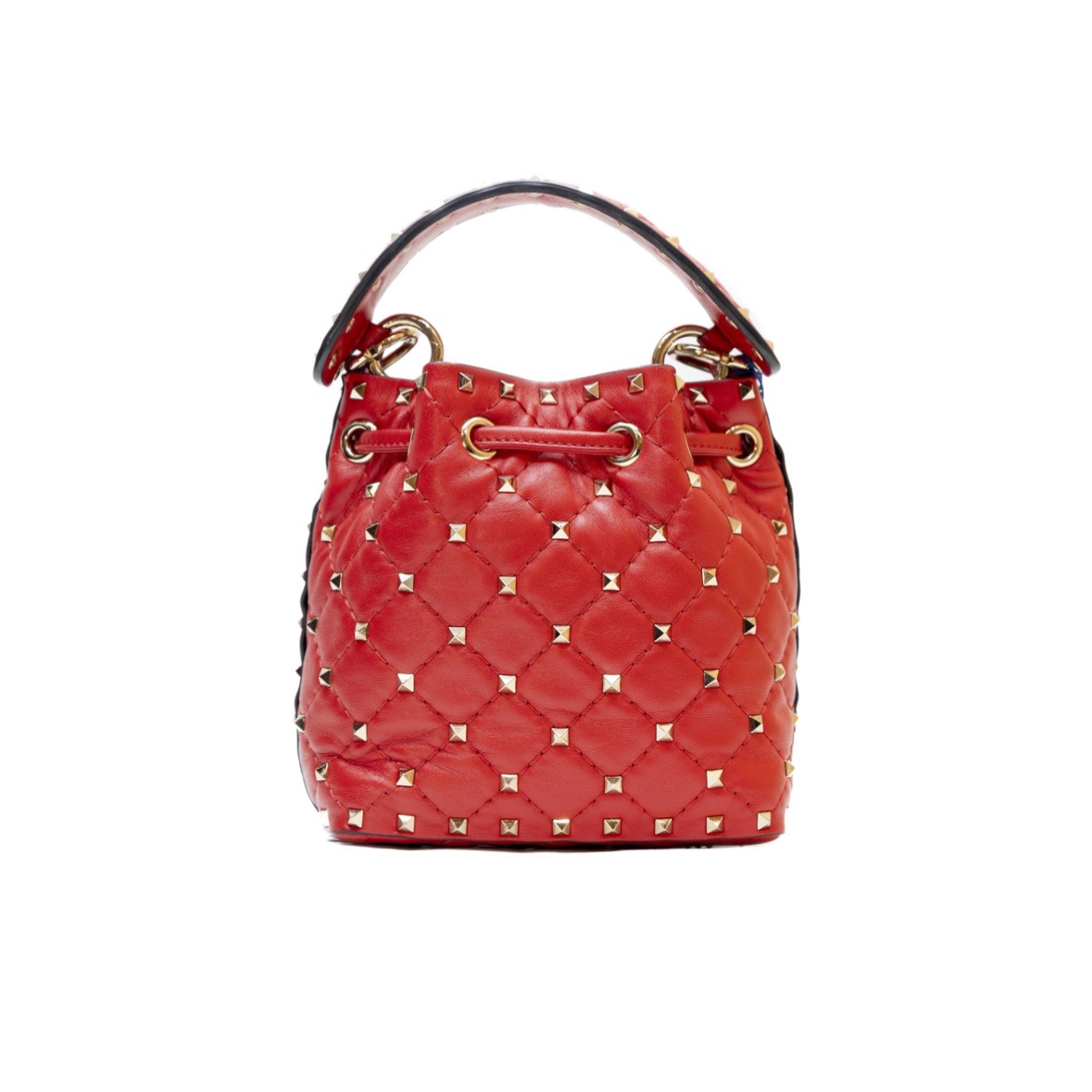 *VALENTINO VALENTINO Red Rivet Bucket Bag-Hana Vintage