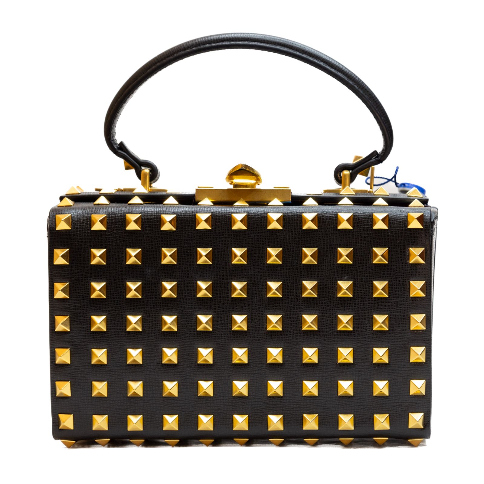*VALENTINO VALENTINO Black Studded Box Bag-Hana Vintage
