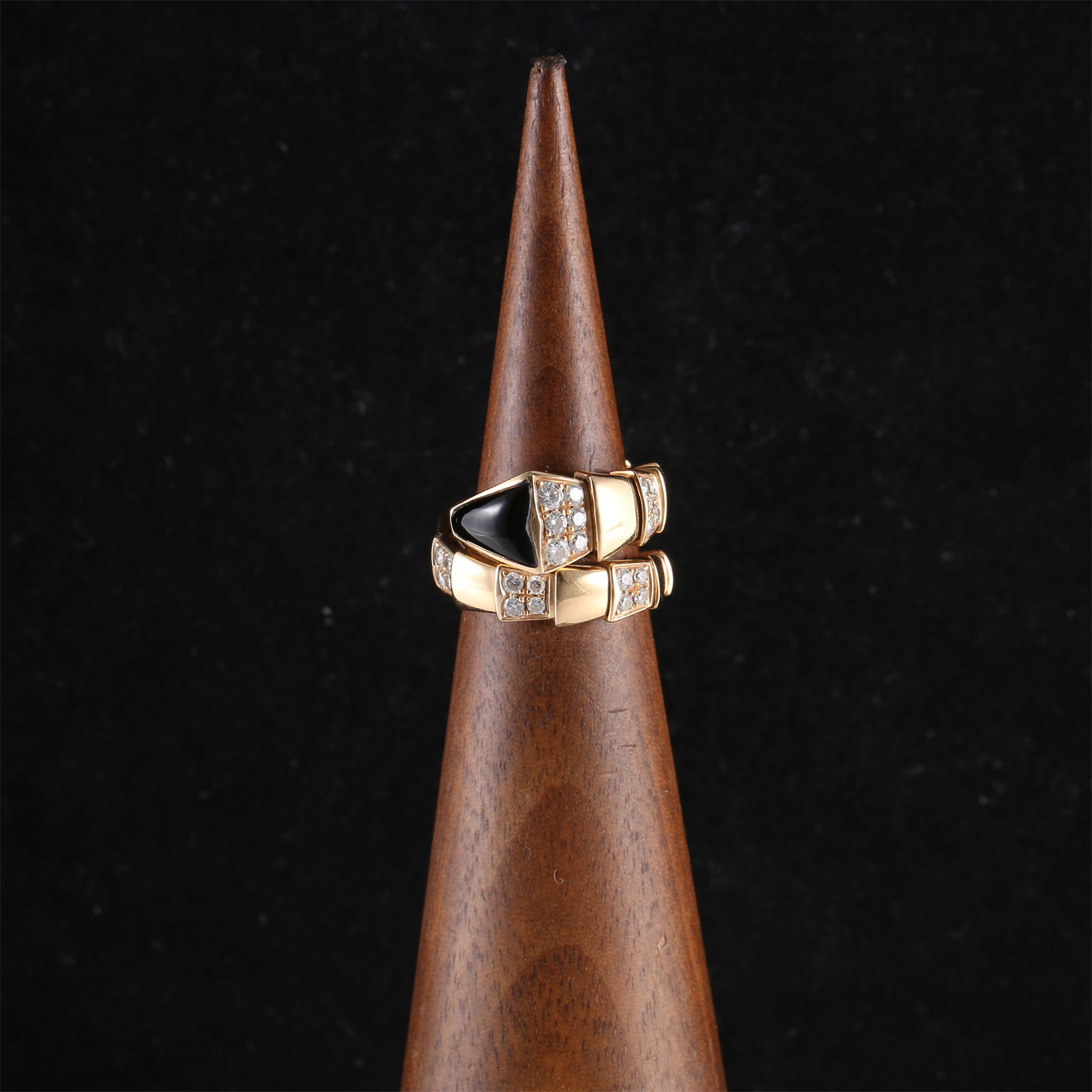 BVLGARI Rose Gold SERPENTI Snake Ring with Diamonds 18K 18K Rose Gold,Diamond-Hana Vintage
