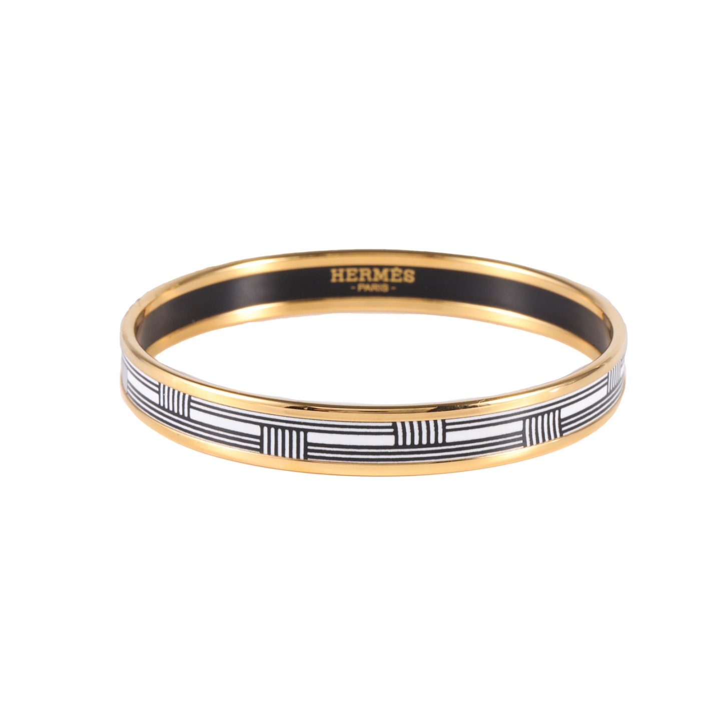 HERMES Enamel Narrow Bracelet Alloy-Hana Vintage