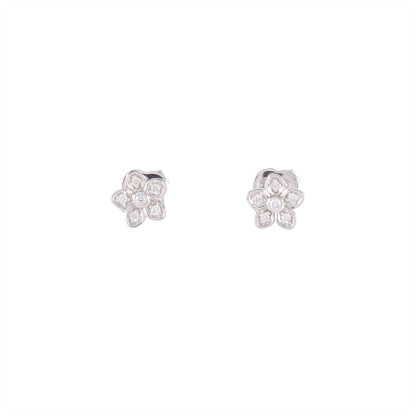 GRAFF Platinum Mini 18K Diamond Stud Earring 18K White Gold,Diamond-Hana Vintage