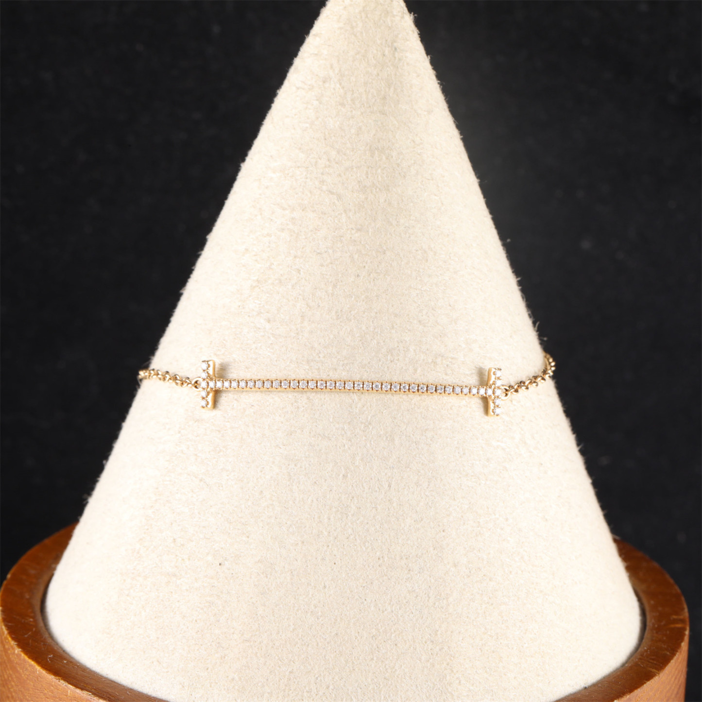 TIFFANY&CO Tiffany T Smile Bracelet 18K Gold,Diamond-Hana Vintage