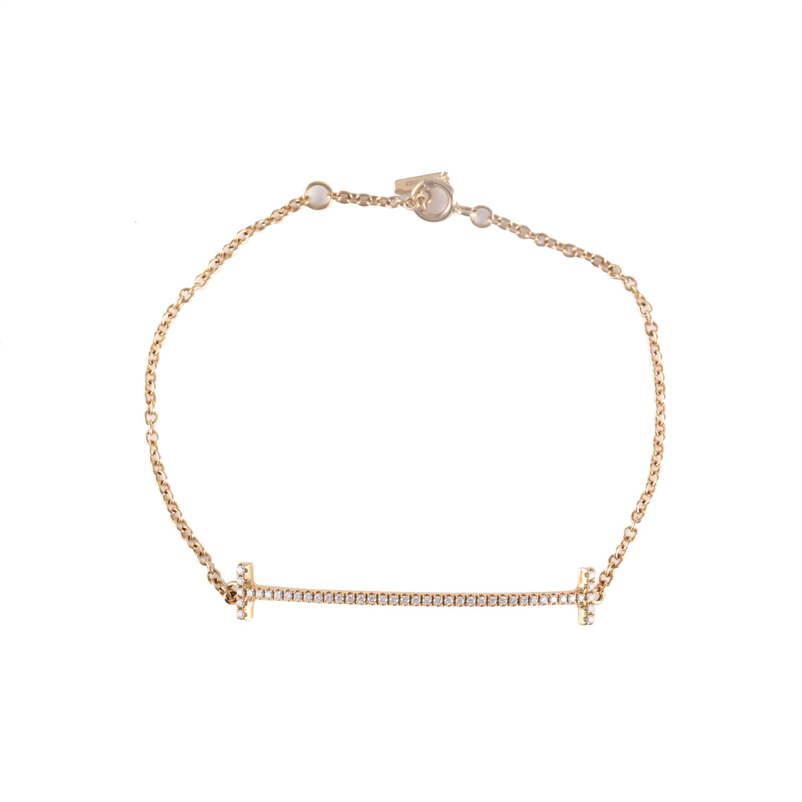 TIFFANY&CO Tiffany T Smile Bracelet 18K Gold,Diamond-Hana Vintage