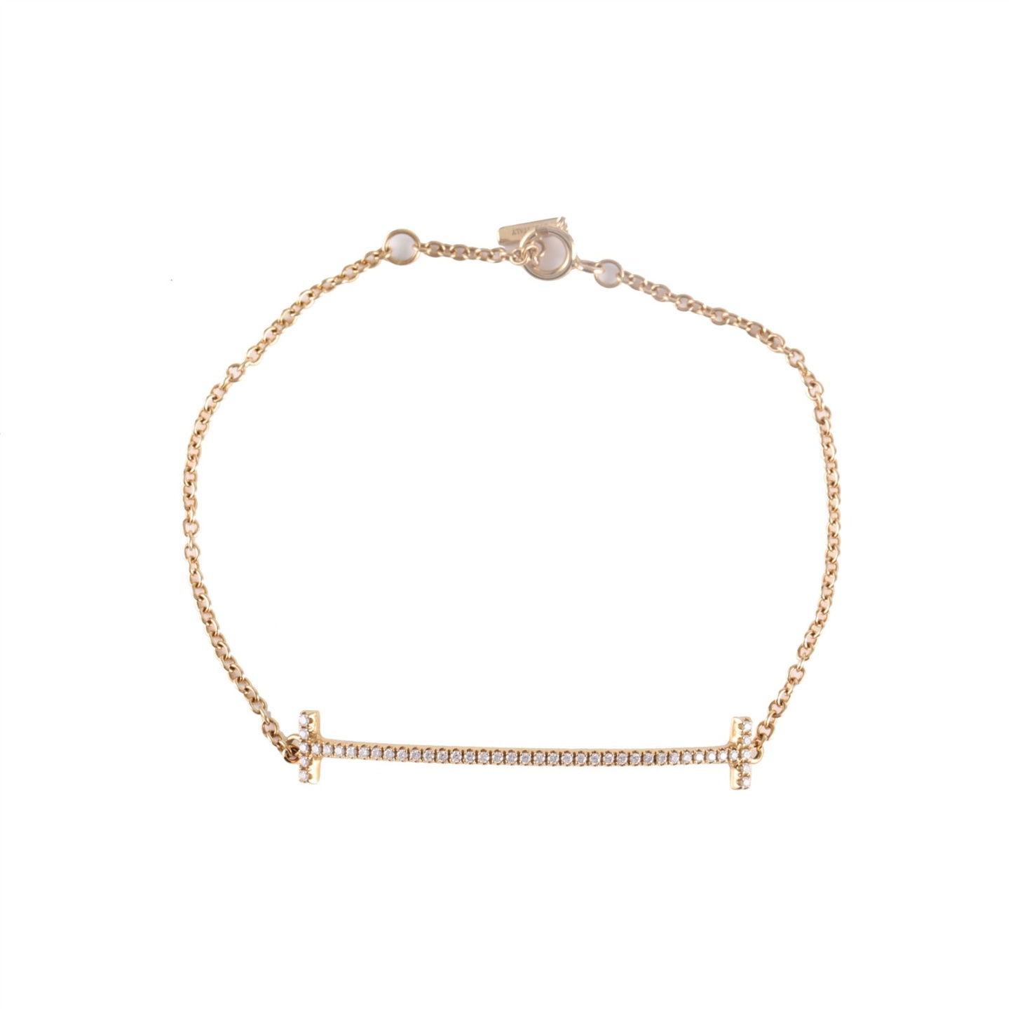 TIFFANY&CO Tiffany T Smile Bracelet 18K Gold,Diamond-Hana Vintage