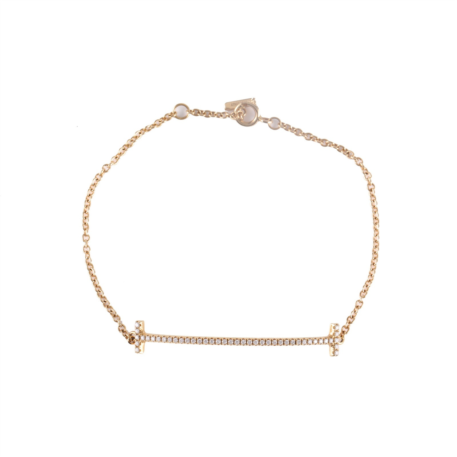 TIFFANY&CO Tiffany T Smile Bracelet 18K Gold,Diamond-Hana Vintage