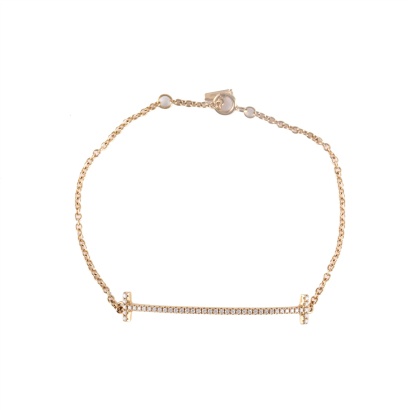 TIFFANY&CO Tiffany T Smile Bracelet 18K Gold,Diamond-Hana Vintage