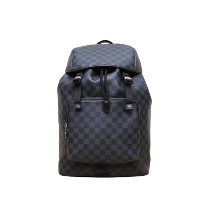 *LOUIS VUITTON Black Chessboard PVC 2018 Zack Flap Backpack-Hana Vintage