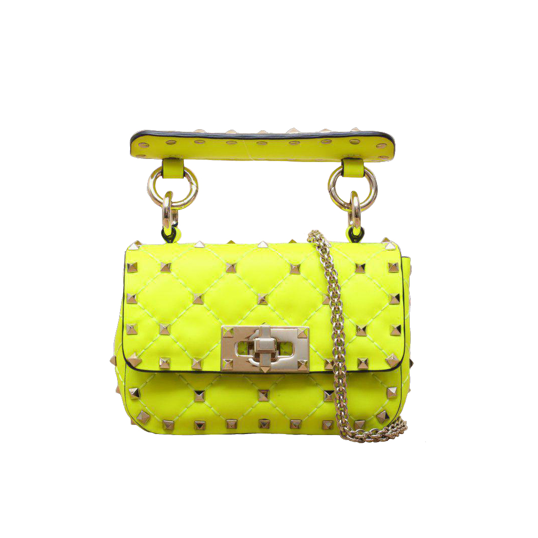 *VALENTINO ROCKSTUD SPIKE Ultra Mini 1997 Chain Handbag-Hana Vintage