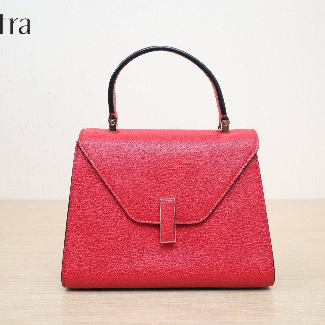 *Valextra Iside Rectangular Buckle Shoulder Bag Mini-Hana Vintage