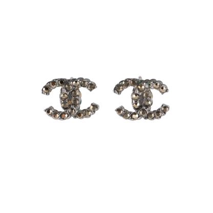 CHANEL Double C Earrings 18V Alloy