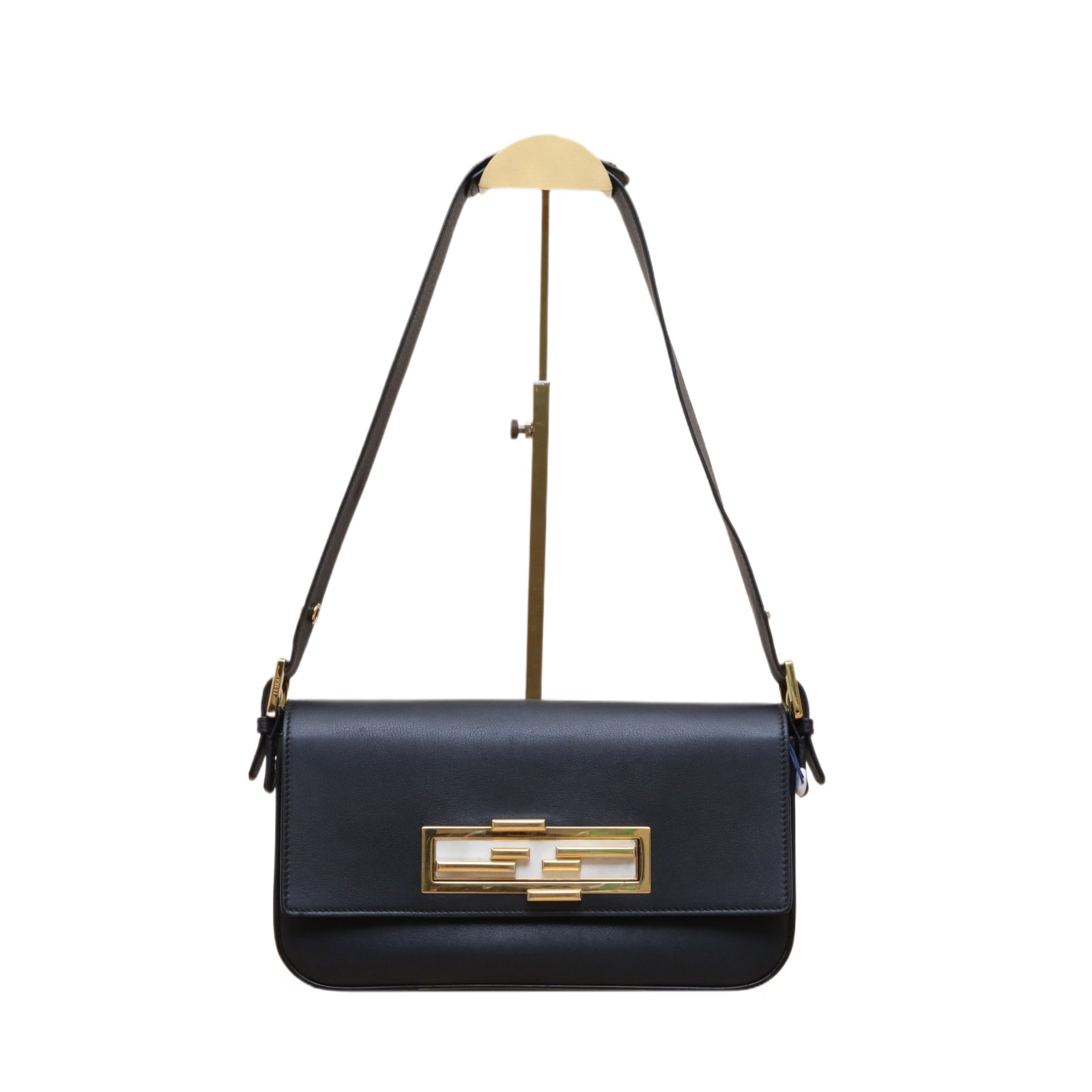 *FENDI Black Baguette bag Shoulder Bag-Hana Vintage