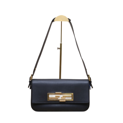 *FENDI Black Baguette bag Shoulder Bag-Hana Vintage