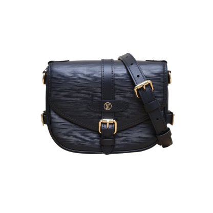 *LOUIS VUITTON Black EPI Grained Cowhide, Chip, Saumur Gemini, Small Size 20, Grained-Hana Vintage