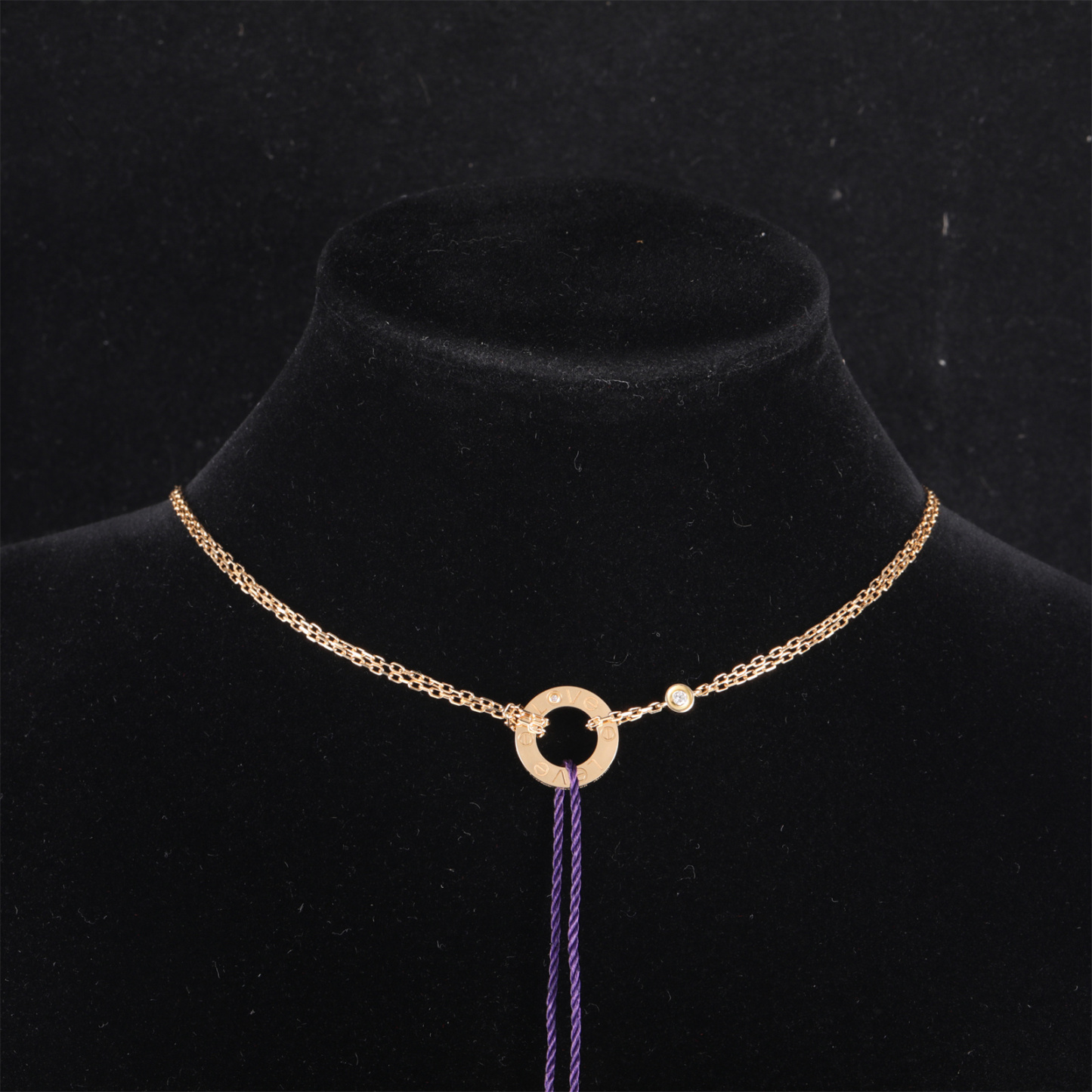 CARTIER LOVE 18K Gold Pendant Necklace with 2 Diamonds 18K Gold,Diamond-Hana Vintage