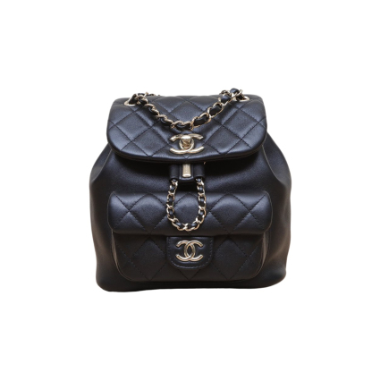 *CHANEL Duma Drawstring Flap Backpack, Single Pocket, Small Size, 18cm-Hana Vintage