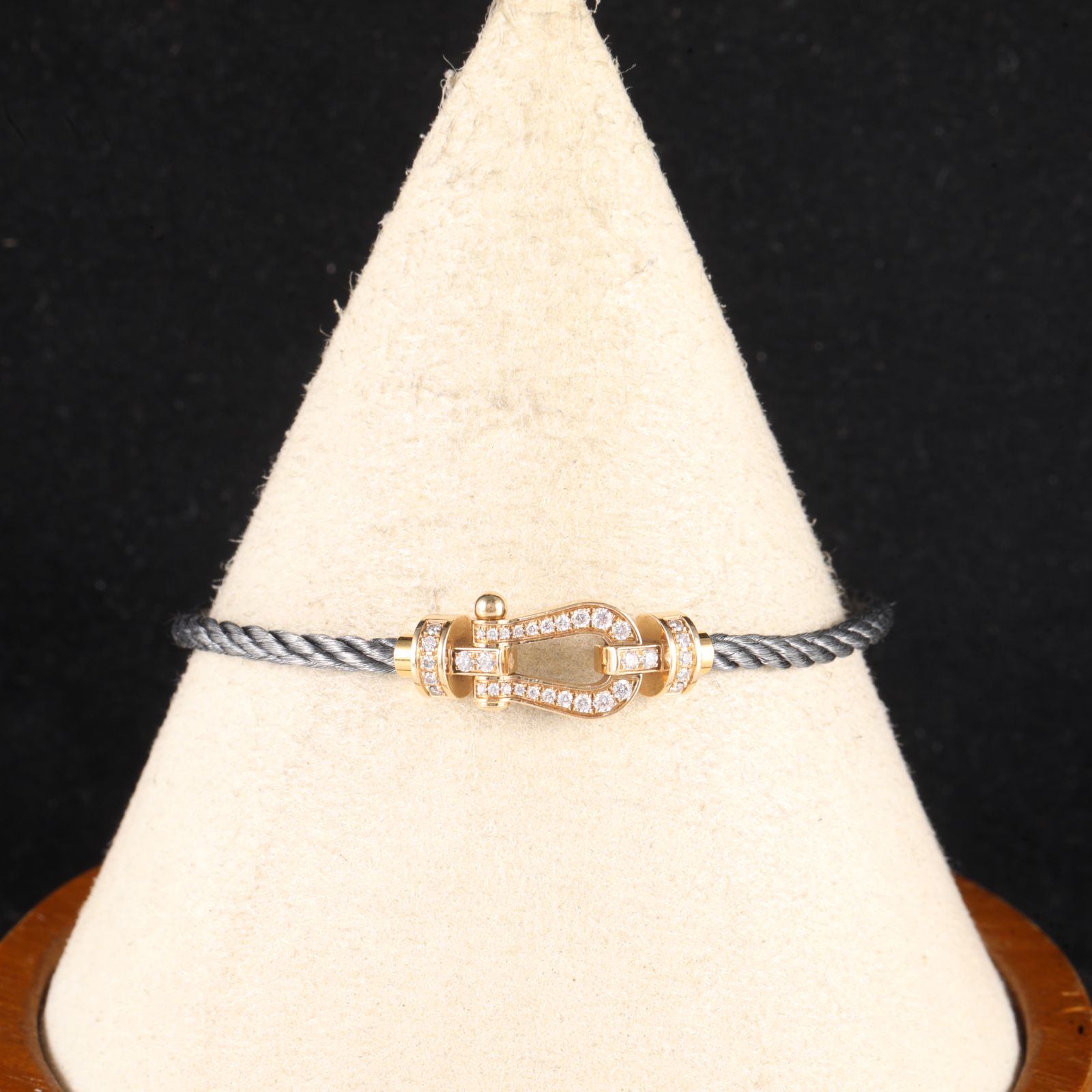 Fred Force 10 Bracelet Medium 20mm Full Diamonds 18K Gold,Diamond-Hana Vintage