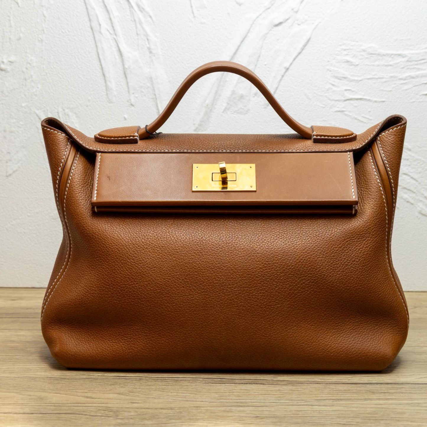 HERMES Hermes 2424 Saddle Leather C STAMP