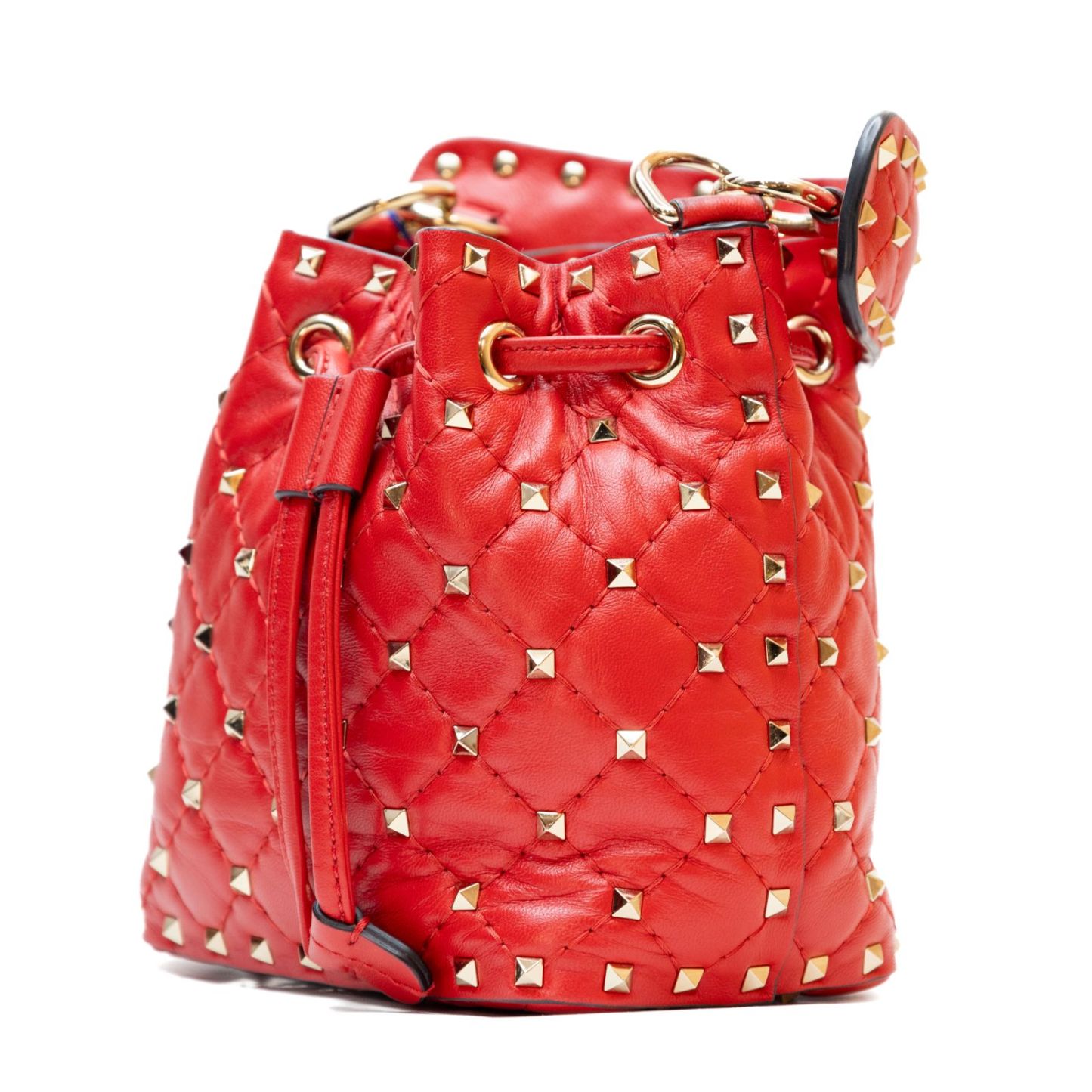 *VALENTINO VALENTINO Red Rivet Bucket Bag-Hana Vintage