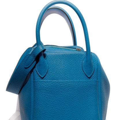 *HERMES HERMES LINDY30 Blue Sliver Hardware-Hana Vintage