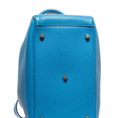 *HERMES HERMES LINDY30 Blue Sliver Hardware-Hana Vintage