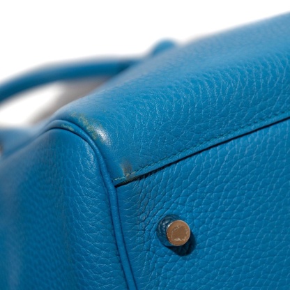 *HERMES HERMES LINDY30 Blue Sliver Hardware-Hana Vintage