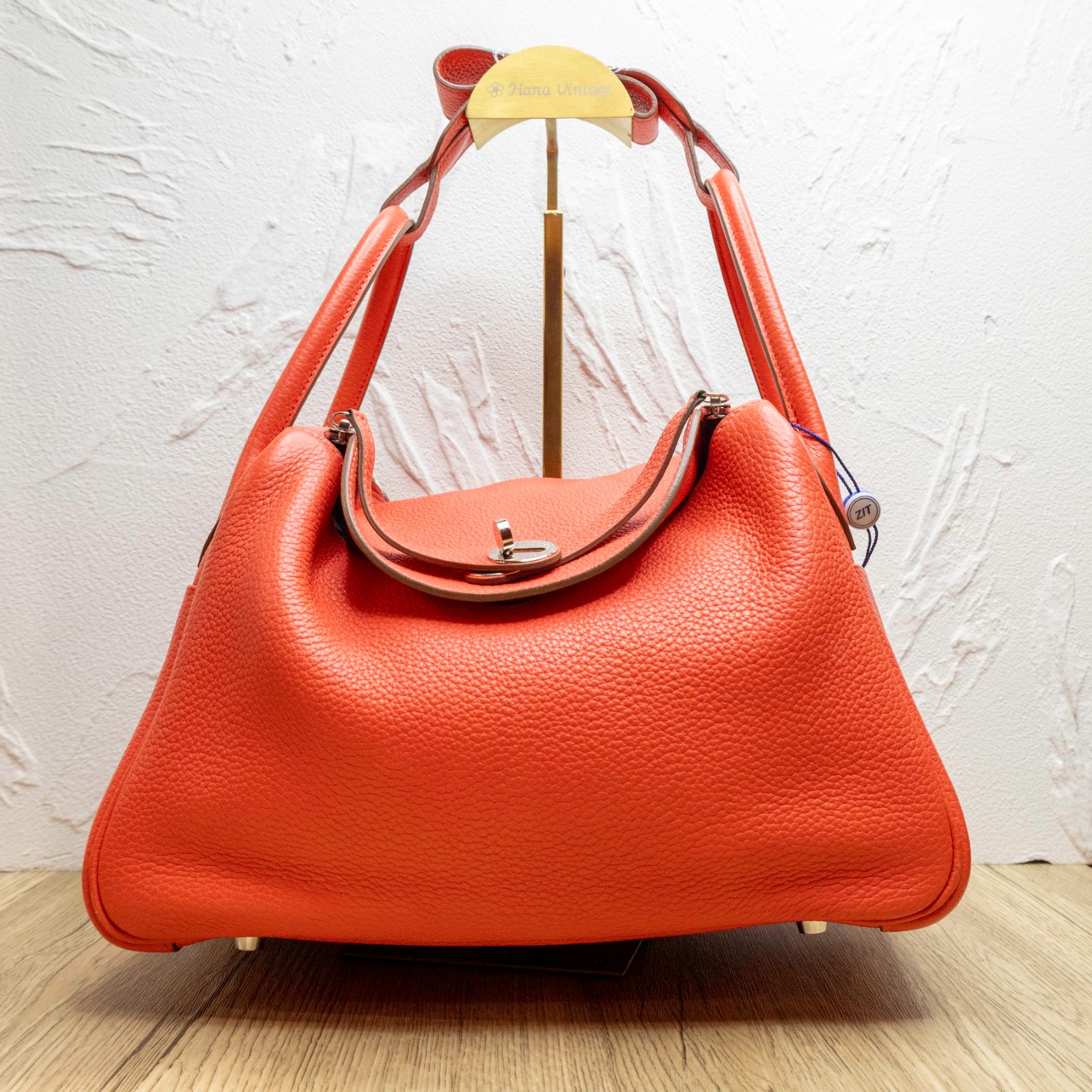 *HERMES LINDY 30 Pink Frame R-Hana Vintage