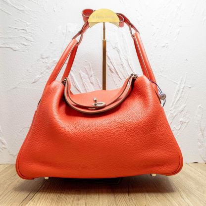 *HERMES LINDY 30 Pink Frame R-Hana Vintage