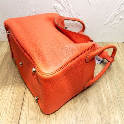 *HERMES LINDY 30 Pink Frame R-Hana Vintage