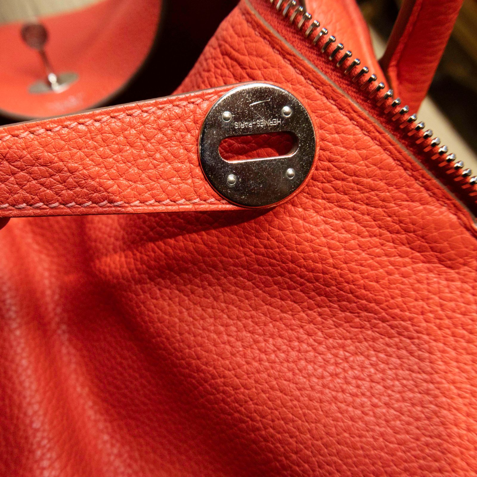 *HERMES LINDY 30 Pink Frame R-Hana Vintage