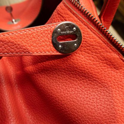 *HERMES LINDY 30 Pink Frame R-Hana Vintage