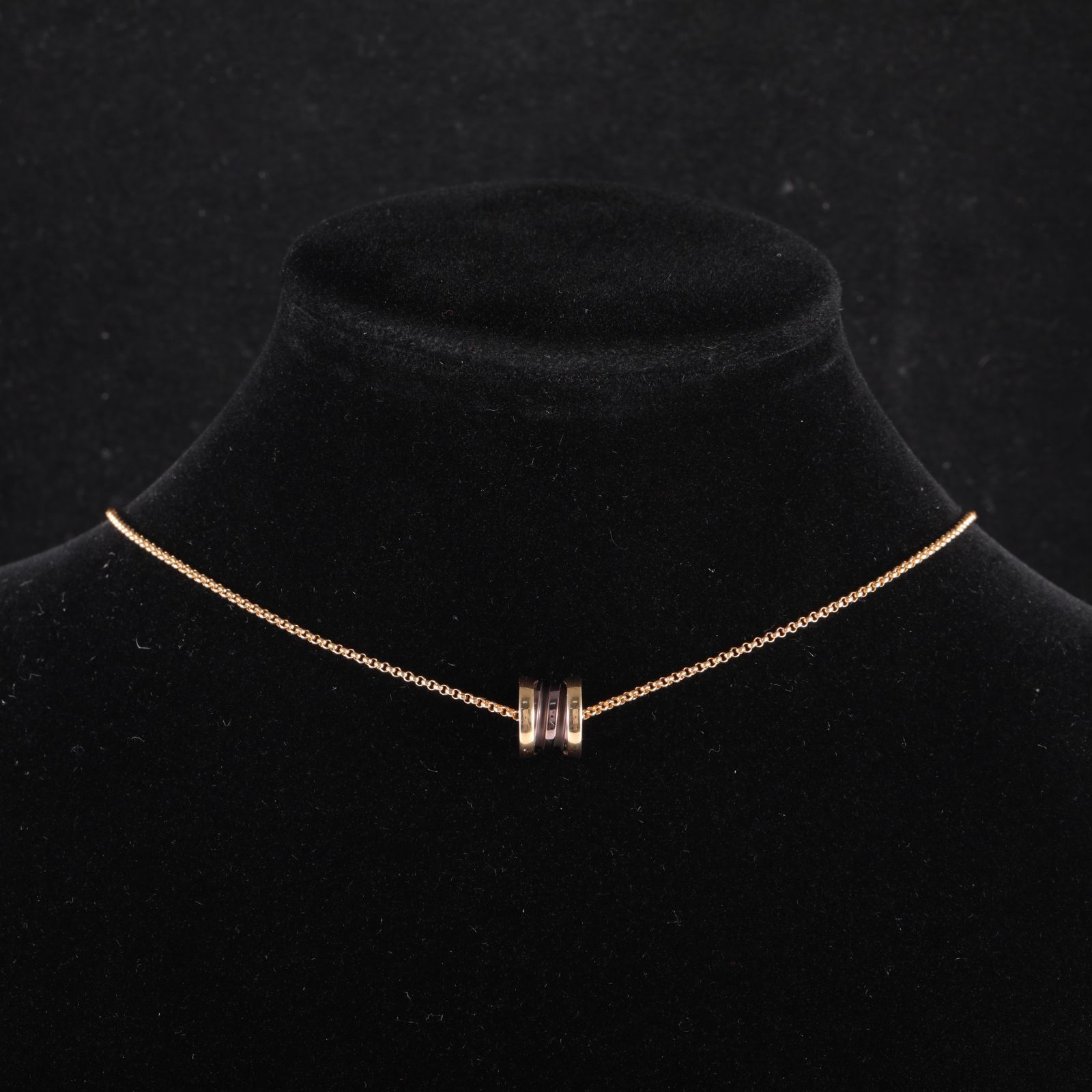 BVLGARI B.ZERO1 Serpenti Viper necklace 18K Rose Gold,Titanium-Infused Ceramic-Hana Vintage