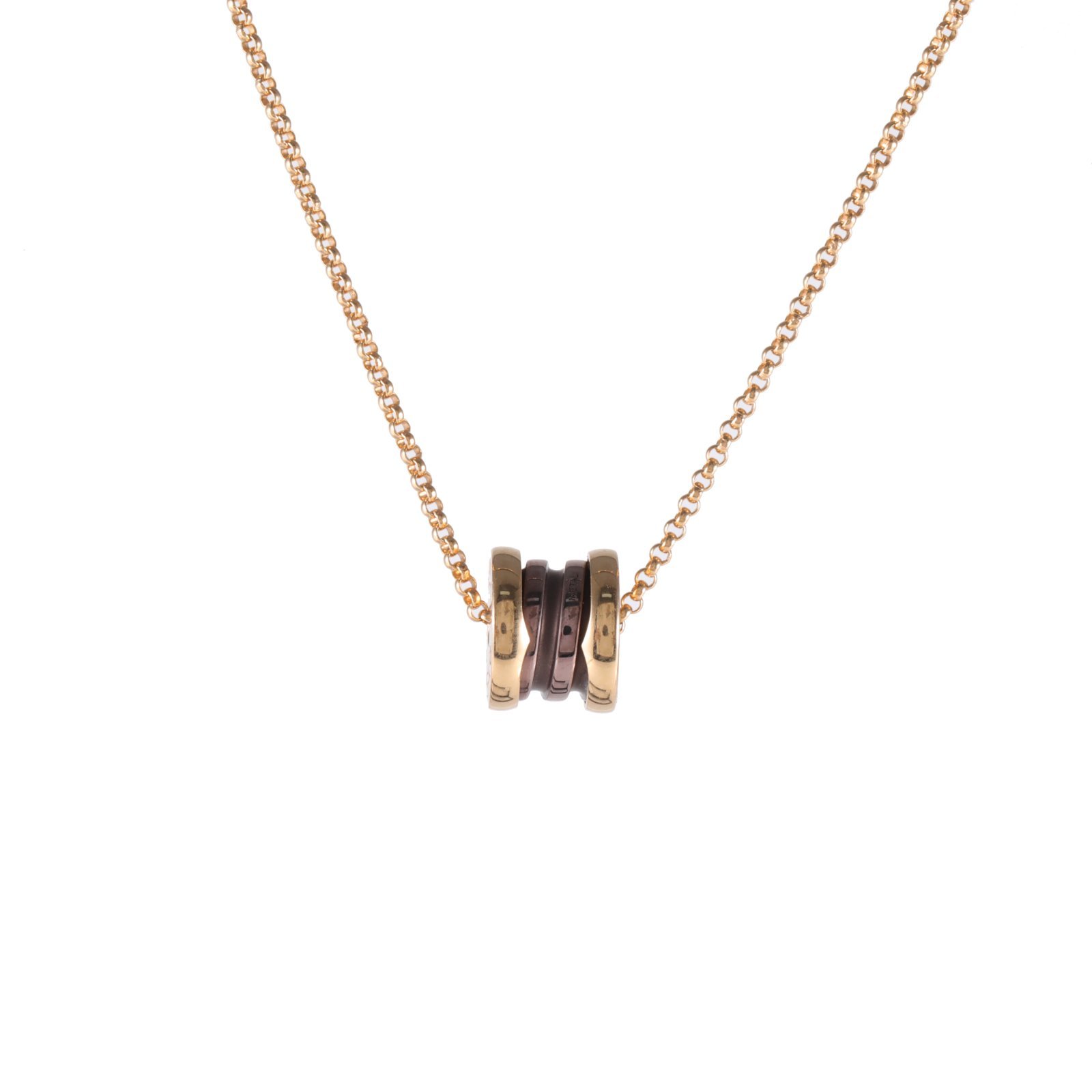 BVLGARI B.ZERO1 Serpenti Viper necklace 18K Rose Gold,Titanium-Infused Ceramic-Hana Vintage