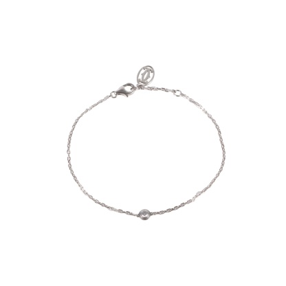 CARTIER Platinum CARTIER D'Amour Single Diamond Bracelet Small 18K 18K White Gold,Diamond-Hana Vintage
