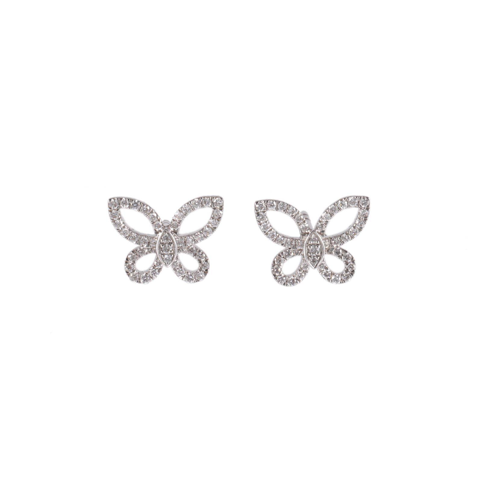GRAFF Platinum Graff Butterfly Phantom Diamond Stud Earring 18K 18K White Gold,Diamond-Hana Vintage