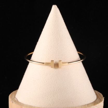 TIFFANY&CO Tiffany T Coil Bracelet Medium Narrow 18K Rose Gold-Hana Vintage