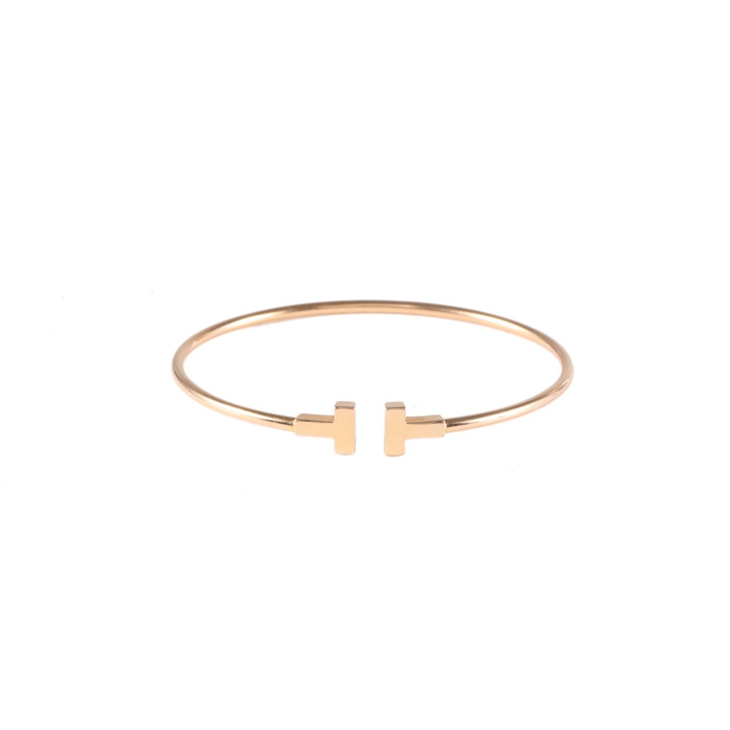 TIFFANY&CO Tiffany T Coil Bracelet Medium Narrow 18K Rose Gold-Hana Vintage