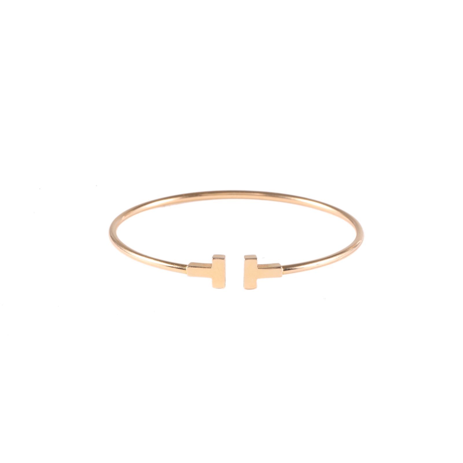 TIFFANY&CO Tiffany T Coil Bracelet Medium Narrow 18K Rose Gold-Hana Vintage