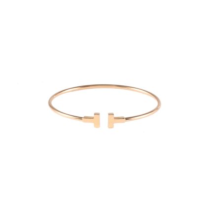 TIFFANY&CO Tiffany T Coil Bracelet Medium Narrow 18K Rose Gold-Hana Vintage