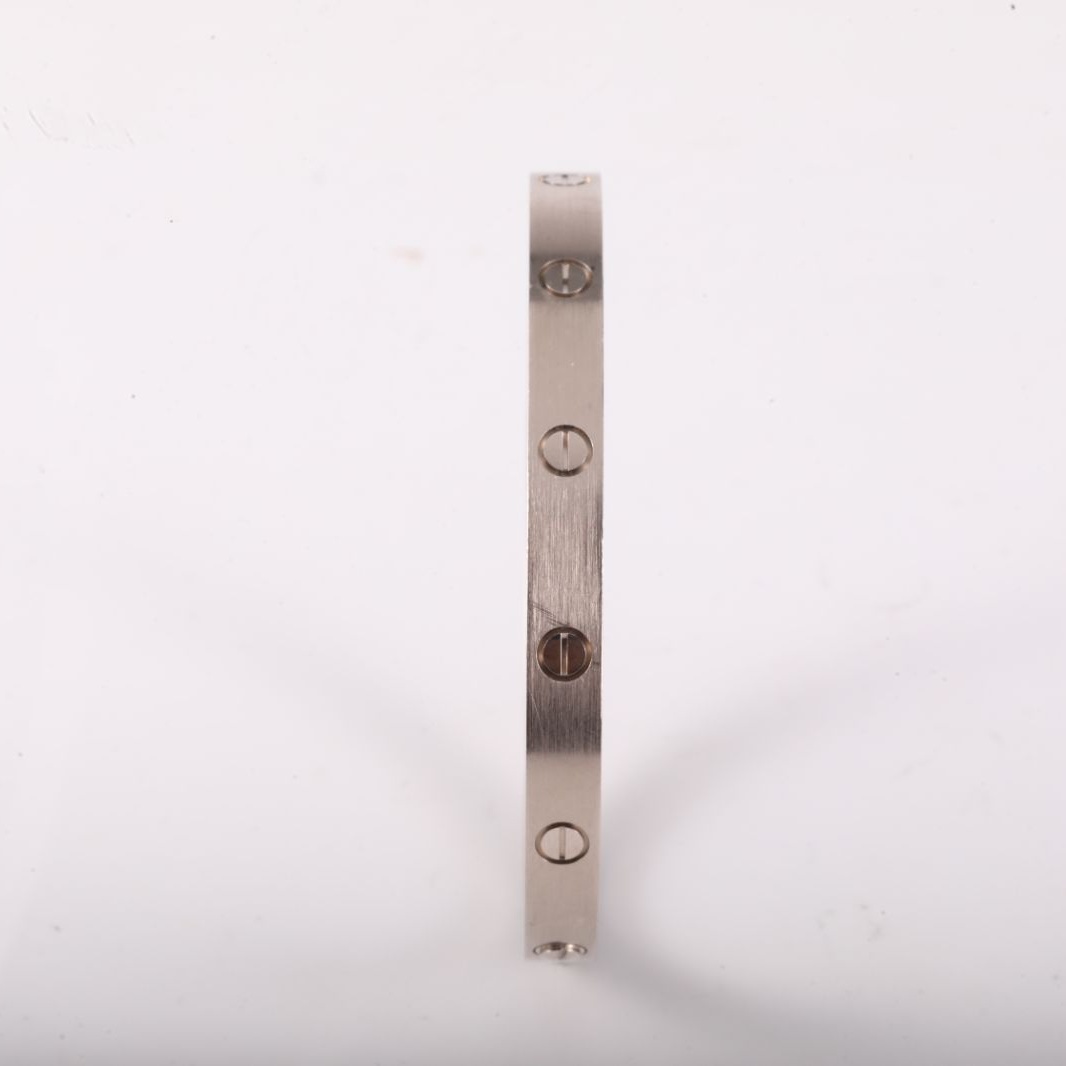 CARTIER LOVE 18K Gold Wide Bangle 18K White Gold-Hana Vintage