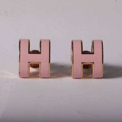HERMES Pop H Earrings Small Alloy-Hana Vintage