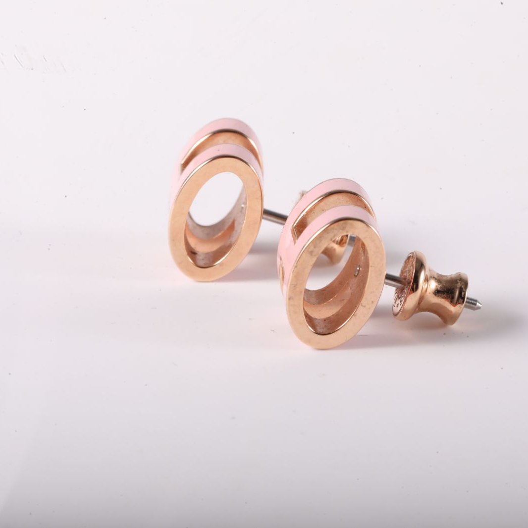 HERMES Pop H Earrings Small Alloy-Hana Vintage