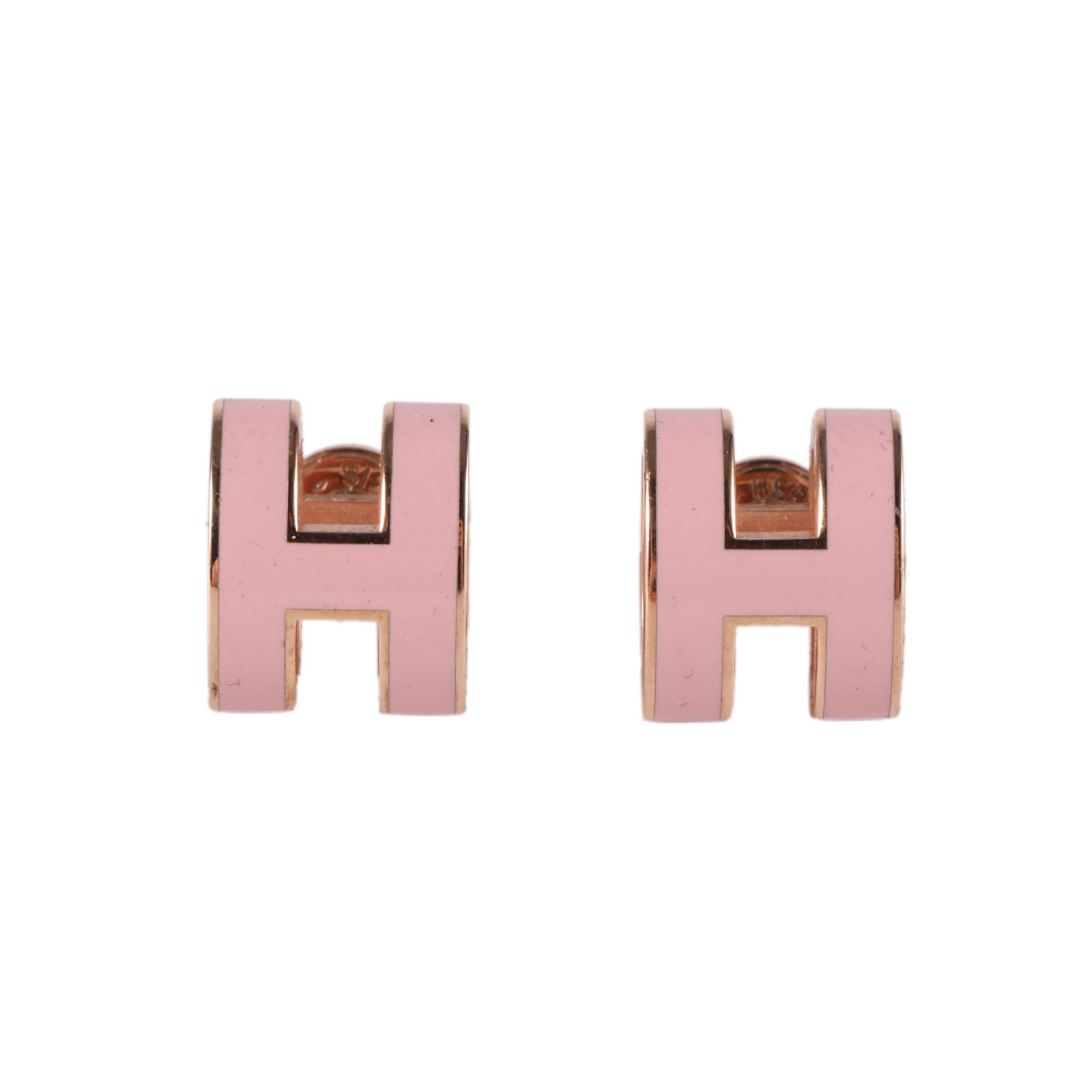 HERMES Pop H Earrings Small Alloy-Hana Vintage